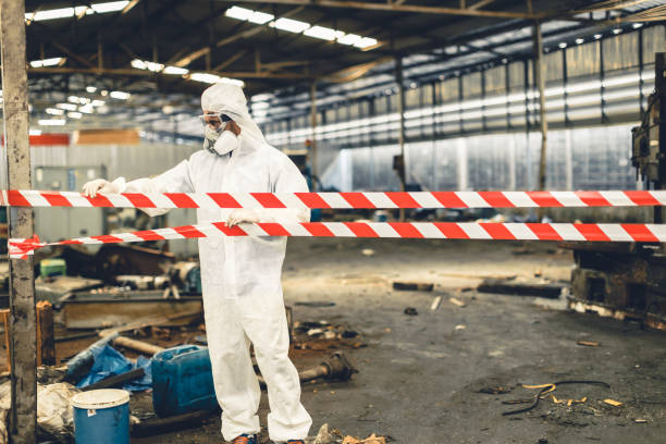 Professional Biohazard technician working in Carson, IA
